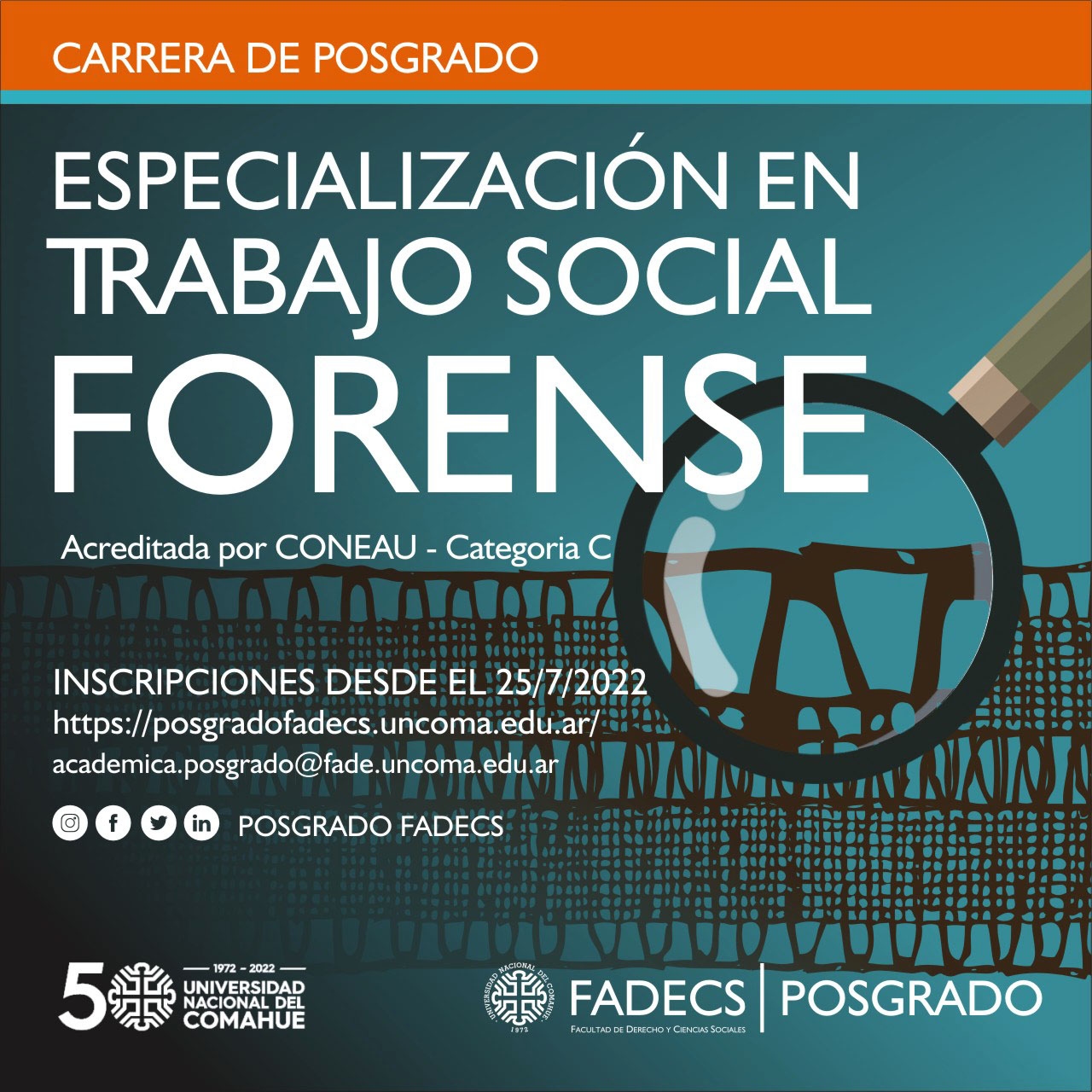 ESPECIALIZACIÓN EN TRABAJO SOCIAL FORENSE